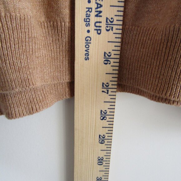 Ellos Women's Long Line Knit Sweater 1X Tan Capsule Wardrobe Business Casual NWT - Picture 8 of 10